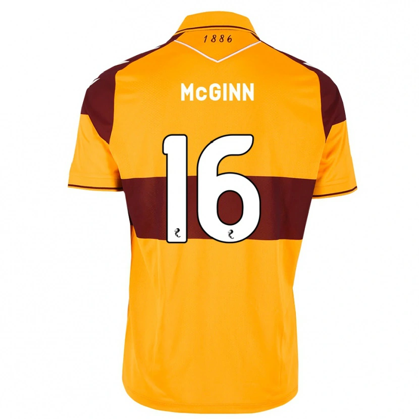 Danxen Femme Maillot Paul Mcginn #16 Marron Orange Tenues Domicile 2026/27 T-Shirt