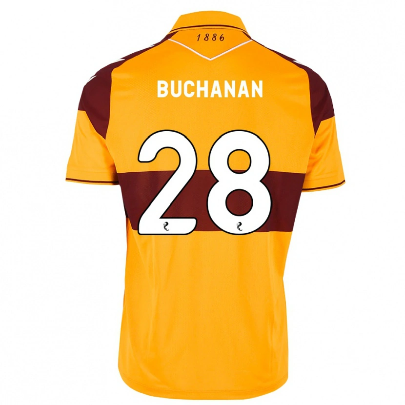 Danxen Femme Maillot Aaron Buchanan #28 Marron Orange Tenues Domicile 2026/27 T-Shirt