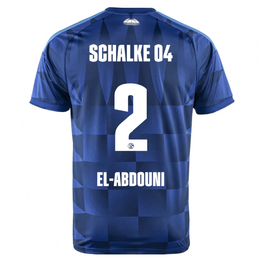 Danxen Femme Maillot Amir El-Abdouni #2 Bleu Foncé Jaune Blanc Tenues Domicile 2026/27 T-Shirt