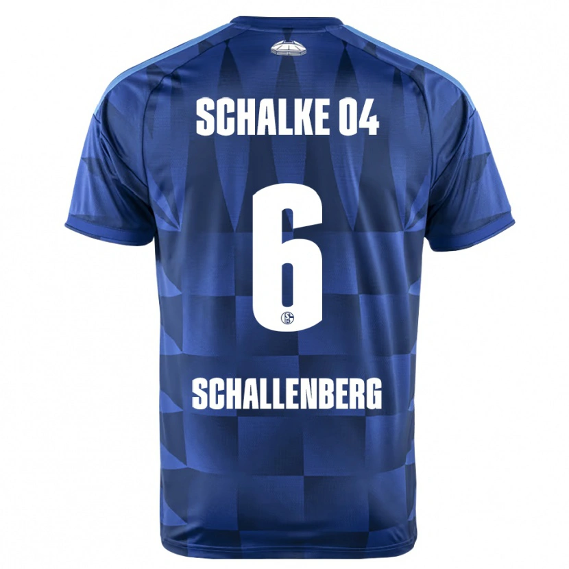 Danxen Femme Maillot Ron Schallenberg #6 Bleu Foncé Jaune Blanc Tenues Domicile 2026/27 T-Shirt