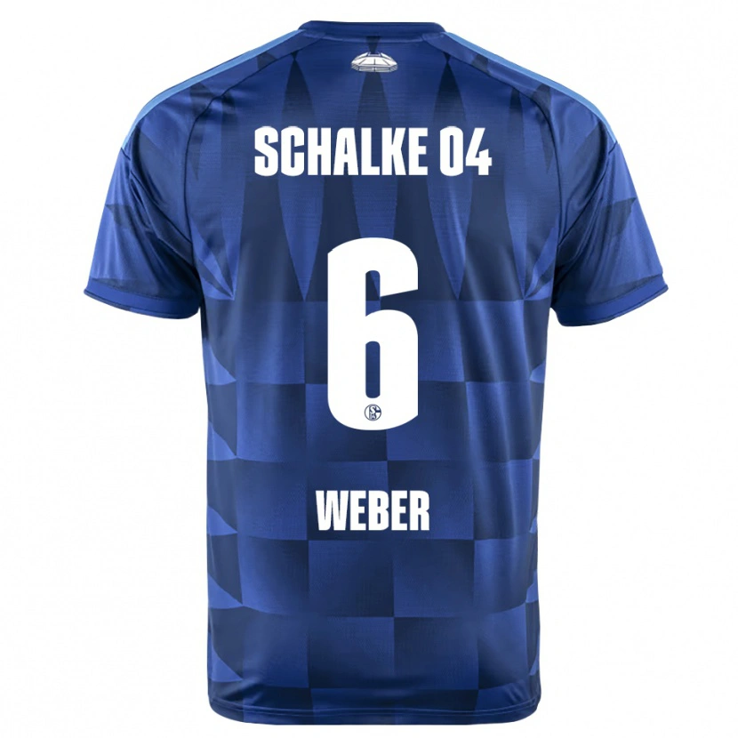Danxen Femme Maillot Ben Weber #6 Bleu Foncé Jaune Blanc Tenues Domicile 2026/27 T-Shirt