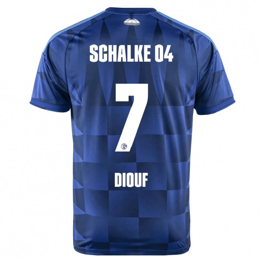 Danxen Femme Maillot Salif Diouf #7 Bleu Foncé Jaune Blanc Tenues Domicile 2026/27 T-Shirt