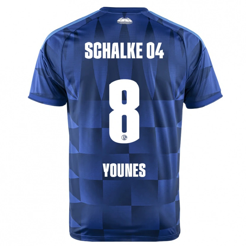 Danxen Femme Maillot Amin Younes #8 Bleu Foncé Jaune Blanc Tenues Domicile 2026/27 T-Shirt