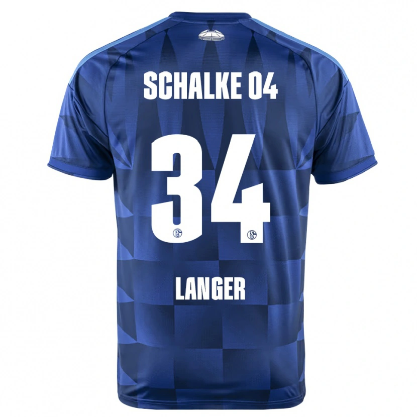 Danxen Femme Maillot Michael Langer #34 Bleu Foncé Jaune Blanc Tenues Domicile 2026/27 T-Shirt