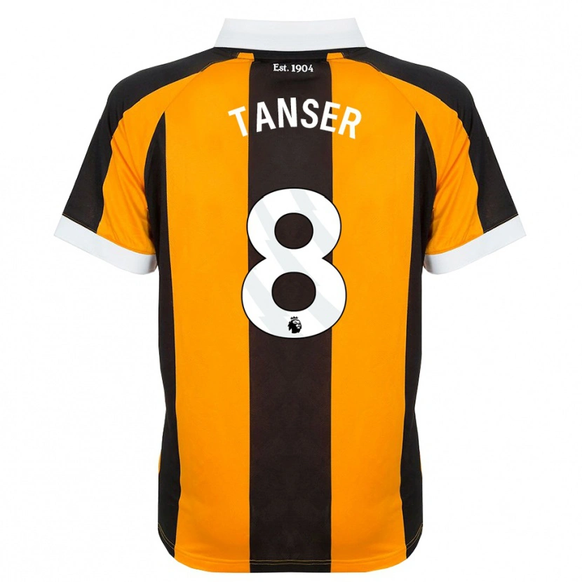 Danxen Femme Maillot Ellie Tanser #8 Orange Noir Blanc Tenues Domicile 2026/27 T-Shirt