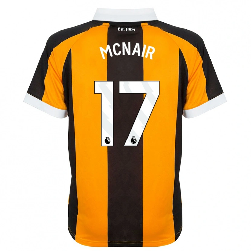 Danxen Femme Maillot Paddy Mcnair #17 Orange Noir Blanc Tenues Domicile 2026/27 T-Shirt