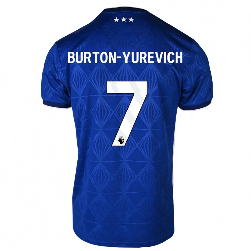 Danxen Femme Maillot Roman Burton-Yurevich #7 Bleu Moyen Blanc Rouge Tenues Domicile 2026/27 T-Shirt