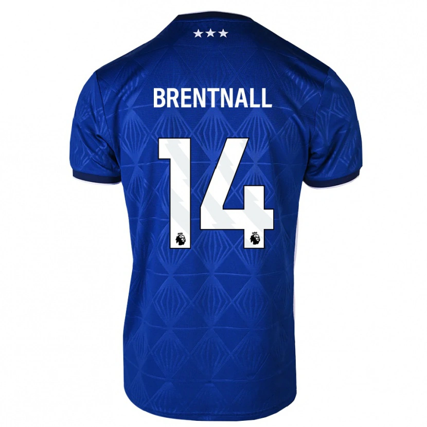Danxen Femme Maillot James Brentnall #14 Bleu Moyen Blanc Rouge Tenues Domicile 2026/27 T-Shirt