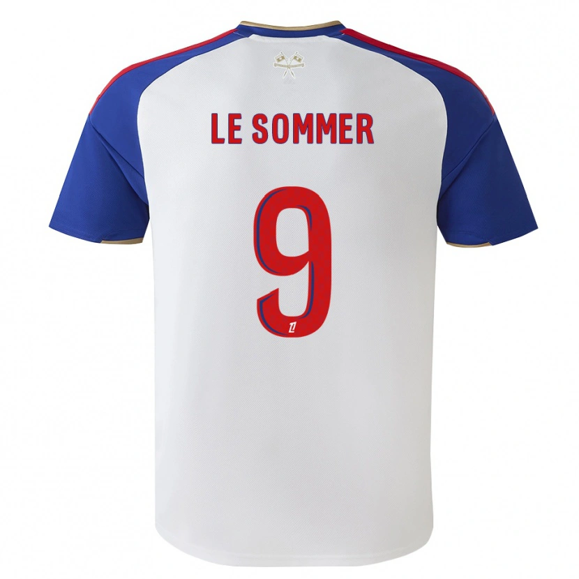 Danxen Femme Maillot Eugenie Le Sommer #9 Bleu Royal Rouge Blanc Tenues Domicile 2026/27 T-Shirt