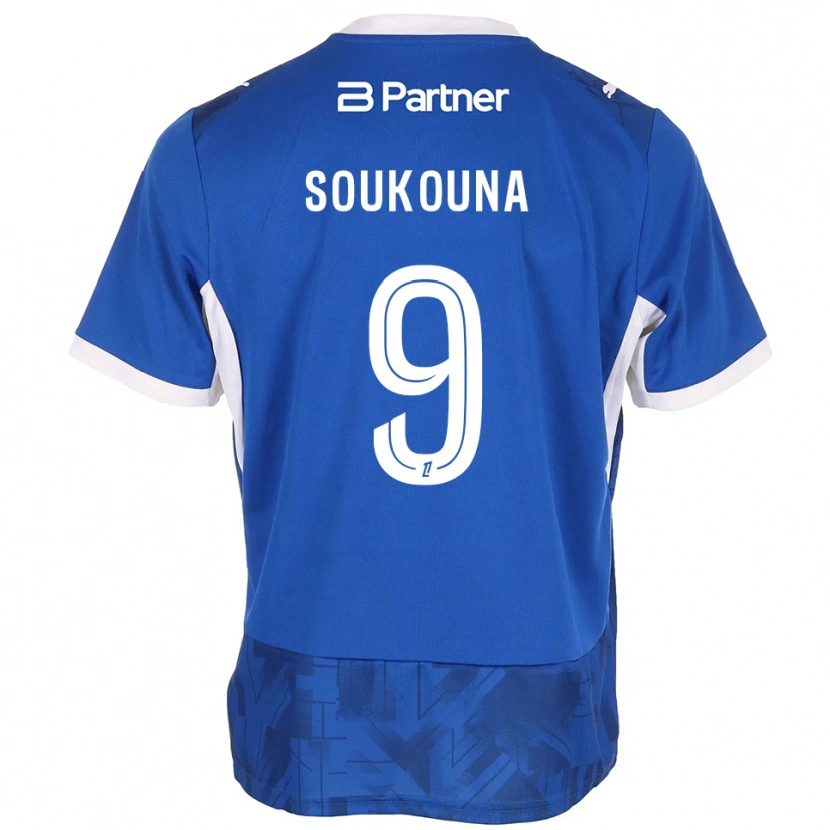 Danxen Femme Maillot Idrissa Soukouna #9 Bleu Moyen Blanc Tenues Domicile 2026/27 T-Shirt