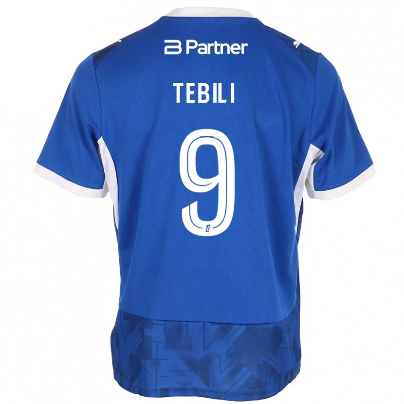 Danxen Femme Maillot David Tebili #9 Bleu Moyen Blanc Tenues Domicile 2026/27 T-Shirt