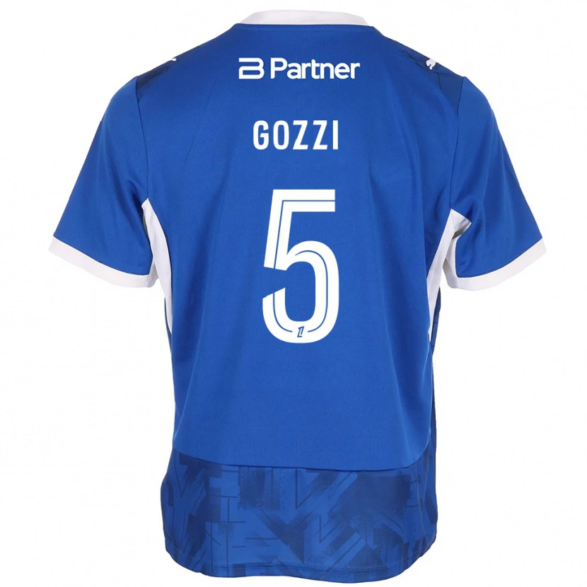 Danxen Femme Maillot Paolo Gozzi #5 Bleu Moyen Blanc Tenues Domicile 2026/27 T-Shirt