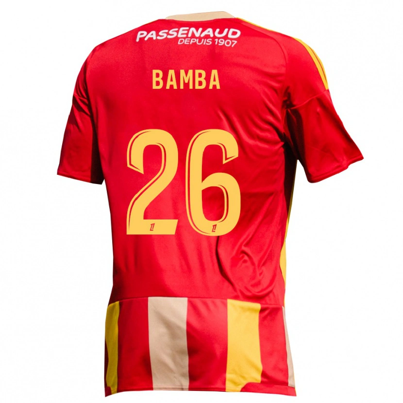 Danxen Femme Maillot Rayan Bamba #26 Rouge Jaune Vert Tenues Domicile 2026/27 T-Shirt