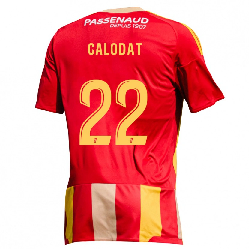 Danxen Femme Maillot Lucas Calodat #22 Rouge Jaune Vert Tenues Domicile 2026/27 T-Shirt