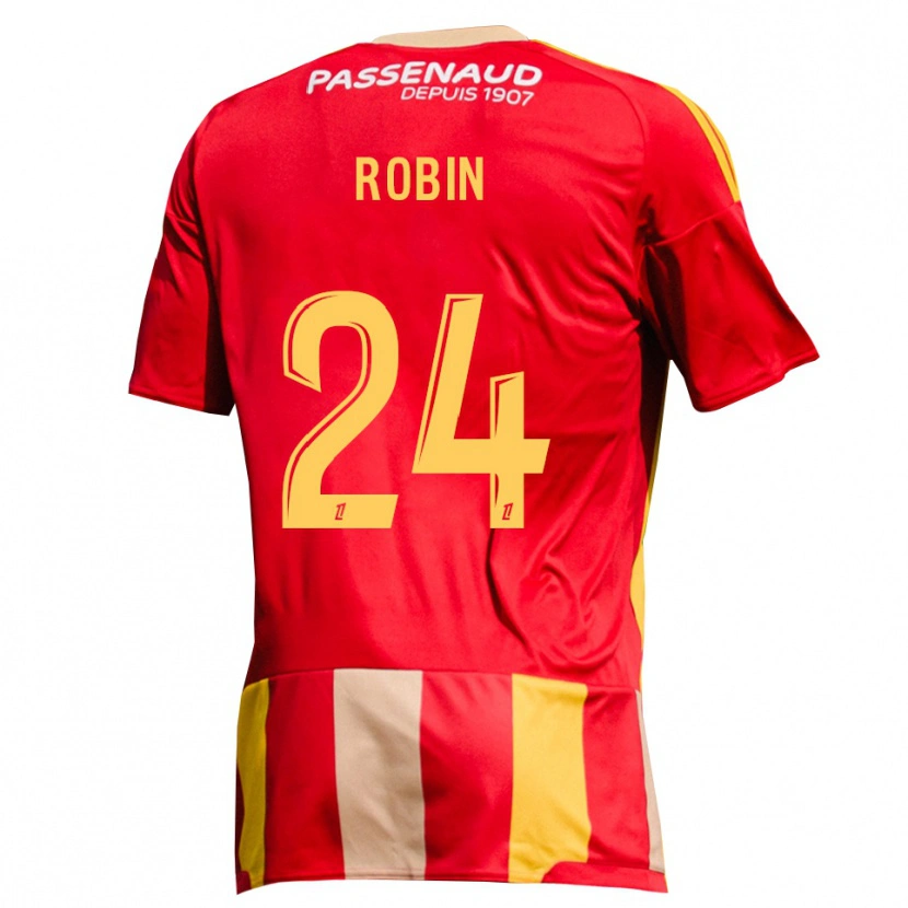 Danxen Femme Maillot Milan Robin #24 Rouge Jaune Vert Tenues Domicile 2026/27 T-Shirt
