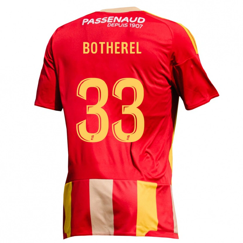 Danxen Femme Maillot Lucas Botherel #33 Rouge Jaune Vert Tenues Domicile 2026/27 T-Shirt