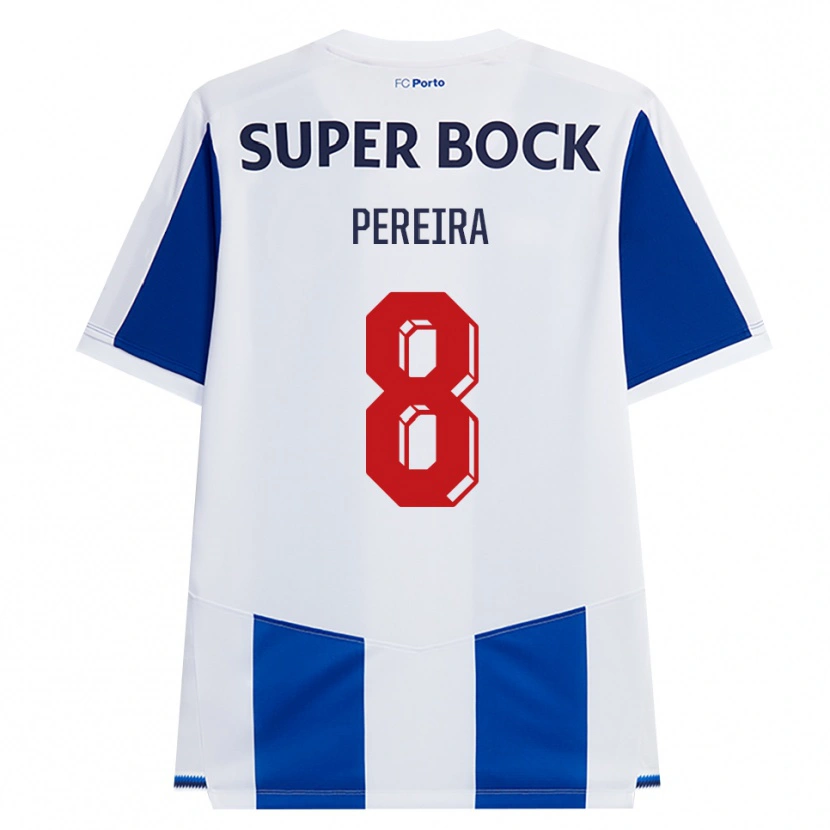 Danxen Femme Maillot Catarina Pereira #8 Bleu Blanc Rouge Tenues Domicile 2026/27 T-Shirt