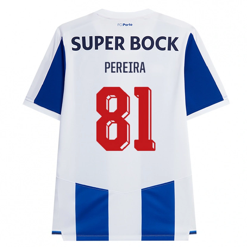 Danxen Femme Maillot Martim Pereira #81 Bleu Blanc Rouge Tenues Domicile 2026/27 T-Shirt