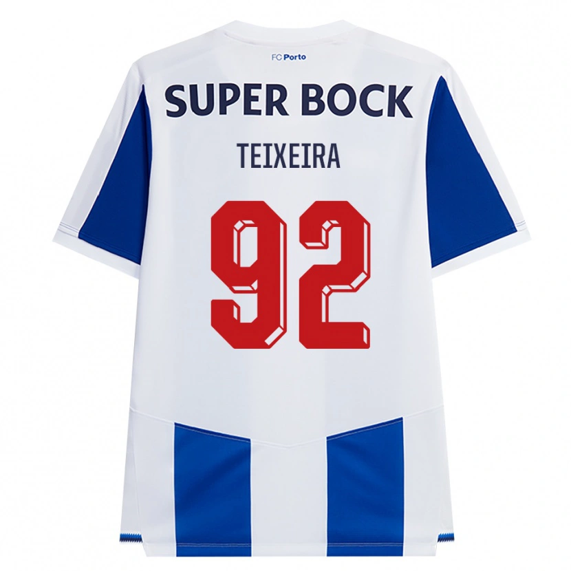 Danxen Femme Maillot João Teixeira #92 Bleu Blanc Rouge Tenues Domicile 2026/27 T-Shirt