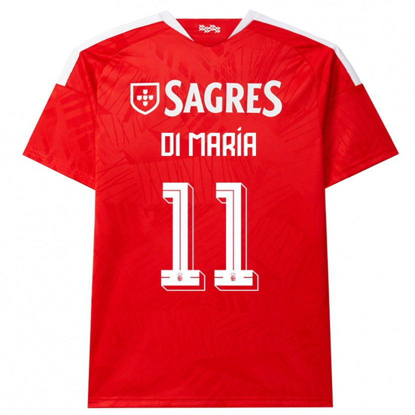 Danxen Femme Maillot Angel Di Maria #11 Rouge Blanc Jaune Tenues Domicile 2026/27 T-Shirt