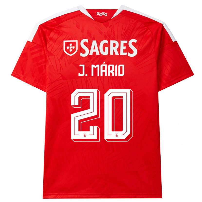 Danxen Femme Maillot Joao Mario #20 Rouge Blanc Jaune Tenues Domicile 2026/27 T-Shirt