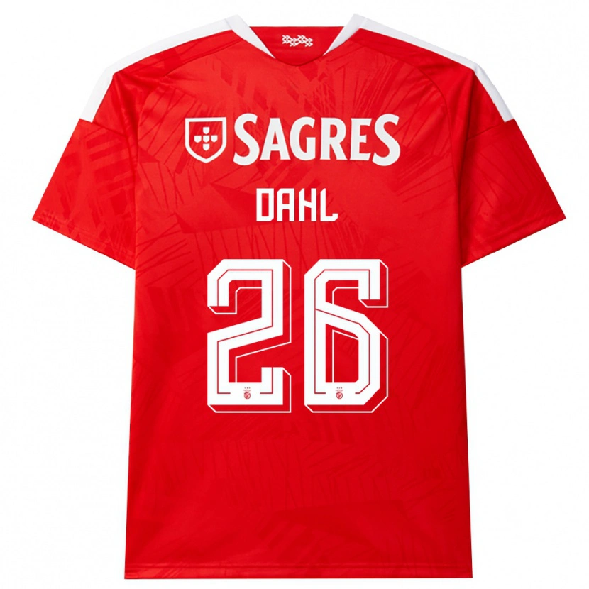 Danxen Femme Maillot Samuel Dahl #26 Rouge Blanc Jaune Tenues Domicile 2026/27 T-Shirt