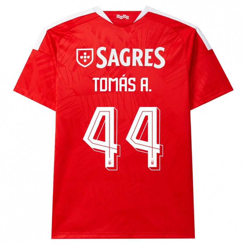 Danxen Femme Maillot Tomás Araújo #44 Rouge Blanc Jaune Tenues Domicile 2026/27 T-Shirt