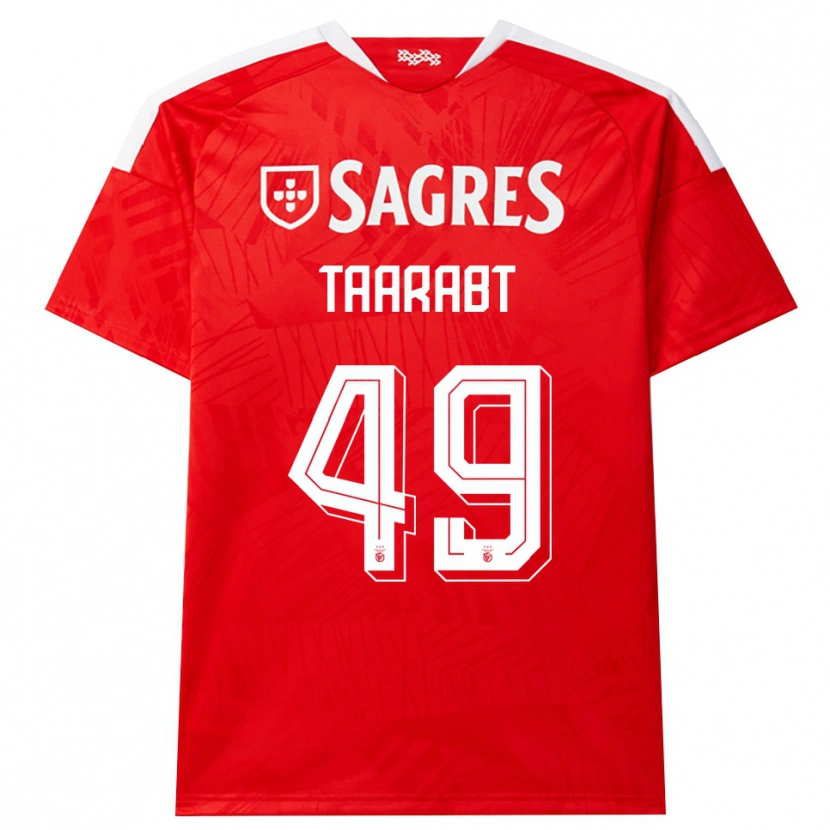 Danxen Femme Maillot Adel Taarabt #49 Rouge Blanc Jaune Tenues Domicile 2026/27 T-Shirt