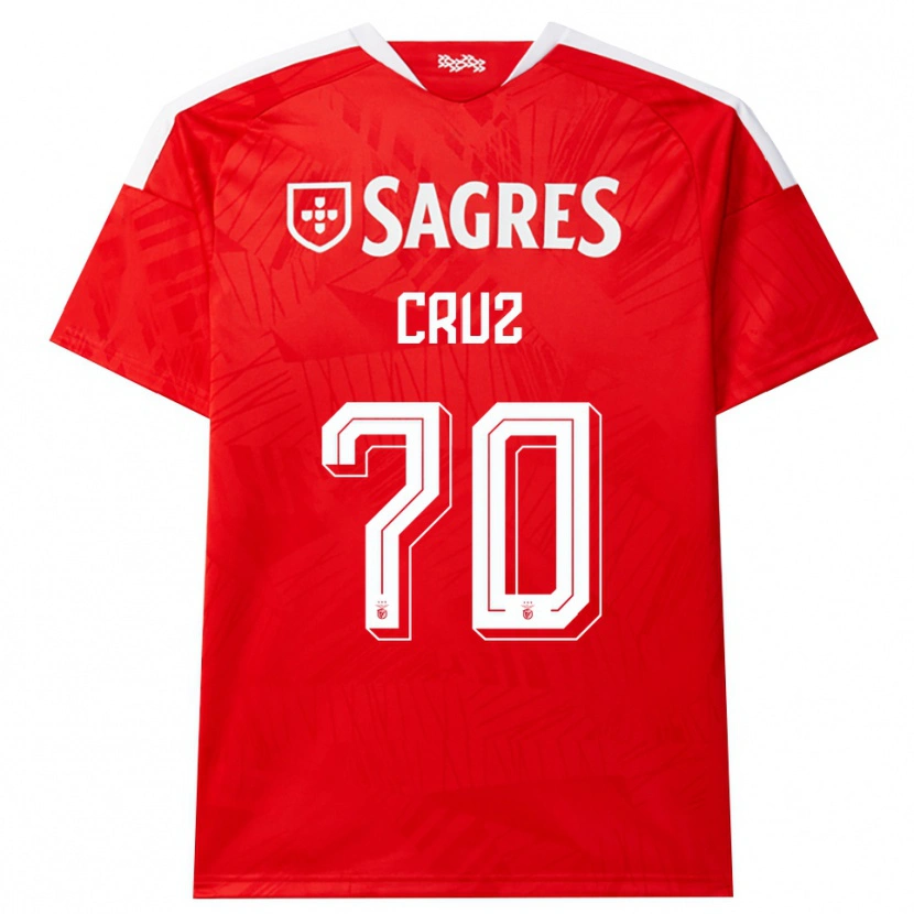 Danxen Femme Maillot Filipe Cruz #70 Rouge Blanc Jaune Tenues Domicile 2026/27 T-Shirt