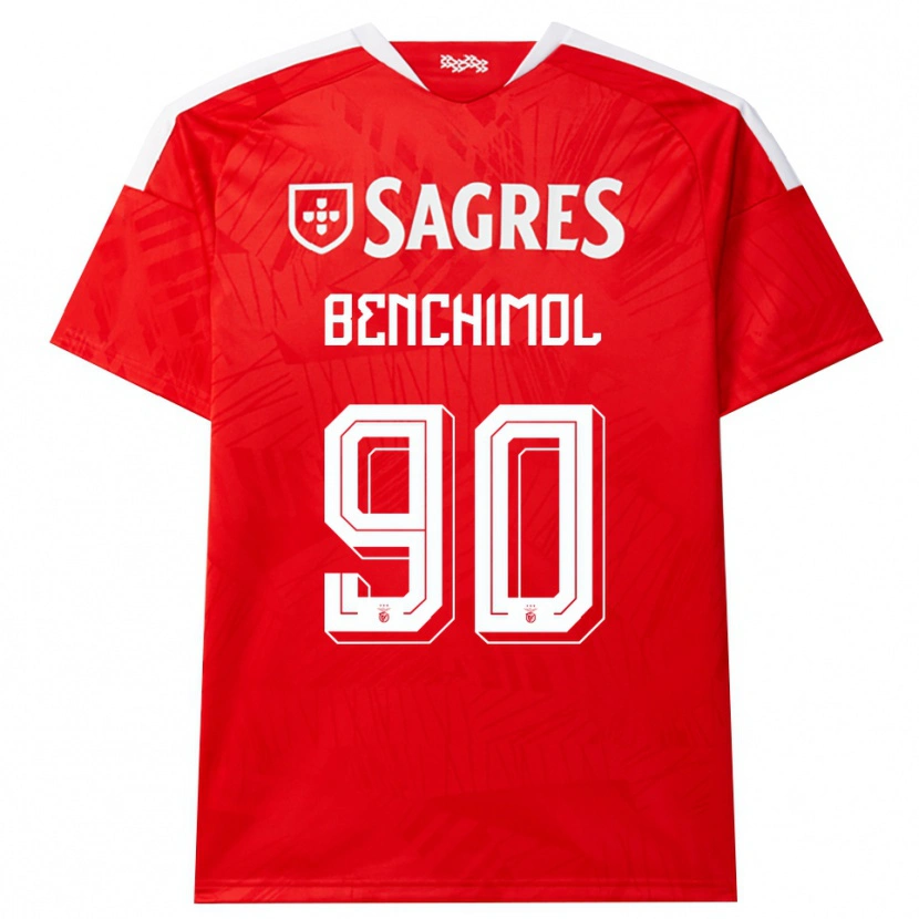 Danxen Femme Maillot Benchimol #90 Rouge Blanc Jaune Tenues Domicile 2026/27 T-Shirt