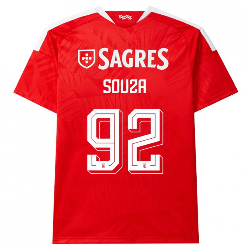 Danxen Femme Maillot Pedro Souza #92 Rouge Blanc Jaune Tenues Domicile 2026/27 T-Shirt