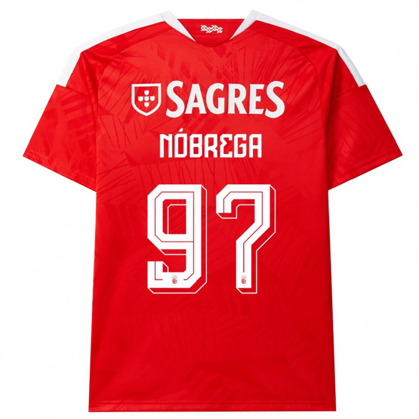 Danxen Femme Maillot Ricardo Nóbrega #97 Rouge Blanc Jaune Tenues Domicile 2026/27 T-Shirt