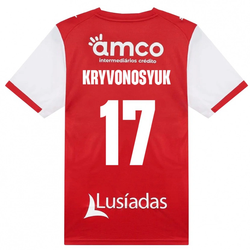 Danxen Femme Maillot Leonardo Kryvonosyuk #17 Blanc Rouge Noir Tenues Domicile 2026/27 T-Shirt