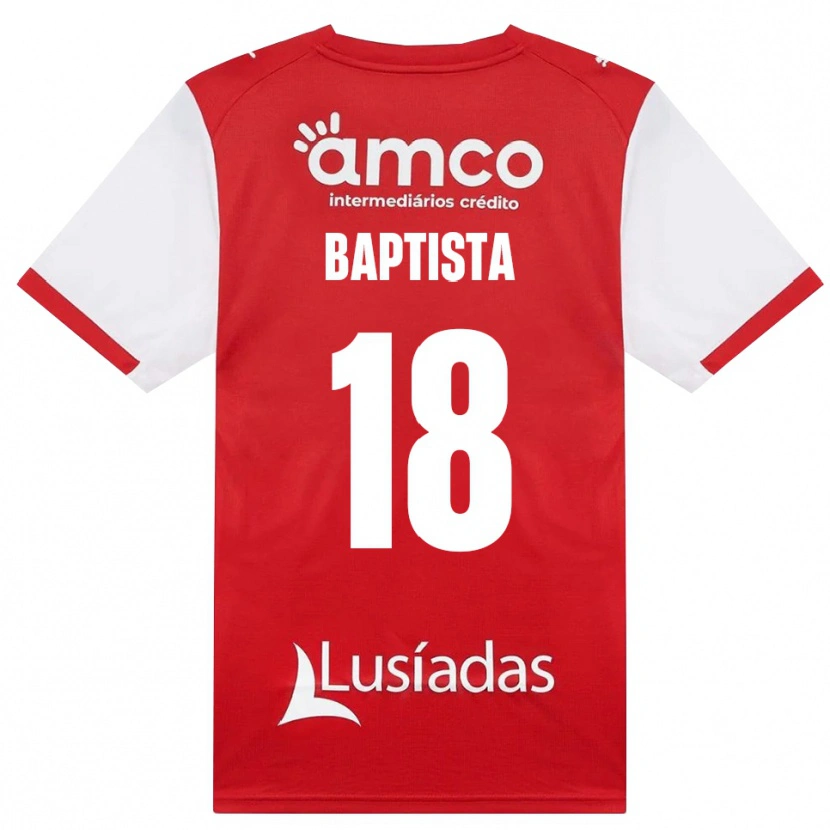 Danxen Femme Maillot Tiago Baptista #18 Blanc Rouge Noir Tenues Domicile 2026/27 T-Shirt