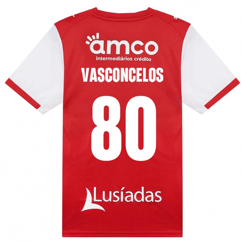 Danxen Femme Maillot Vasconcelos #80 Blanc Rouge Noir Tenues Domicile 2026/27 T-Shirt