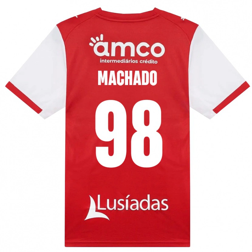 Danxen Femme Maillot Gonçalo Machado #98 Blanc Rouge Noir Tenues Domicile 2026/27 T-Shirt