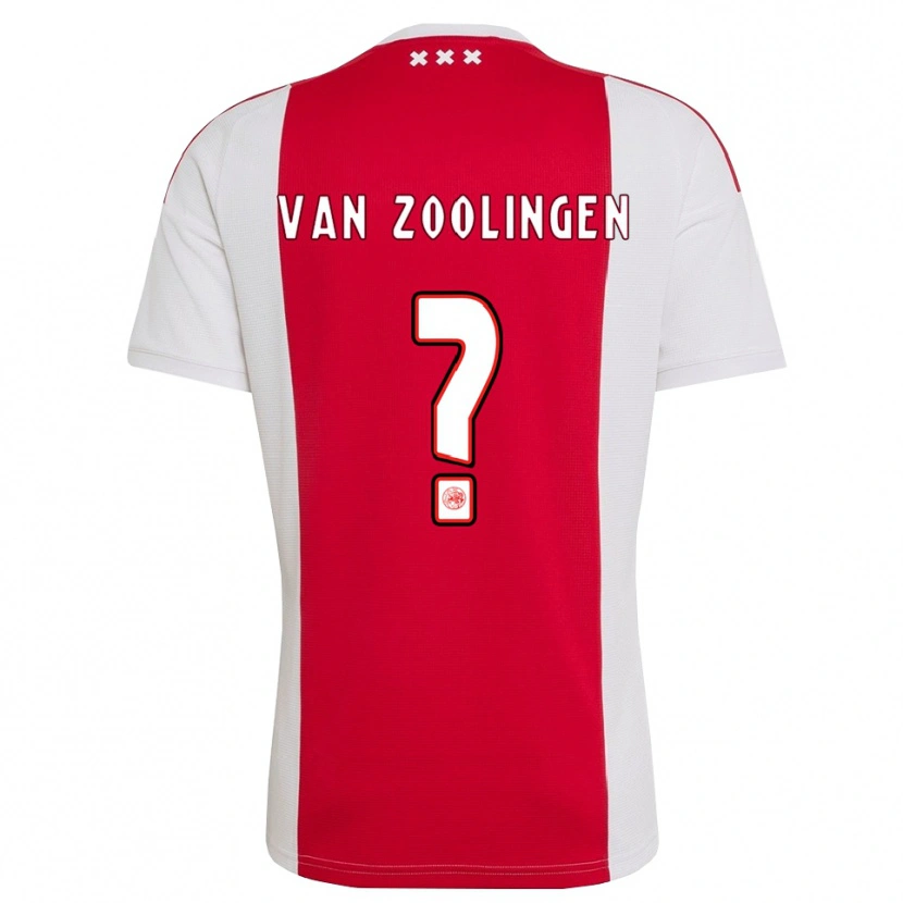 Danxen Femme Maillot Glenn Van Zoolingen #0 Rouge Blanc Jaune Tenues Domicile 2026/27 T-Shirt