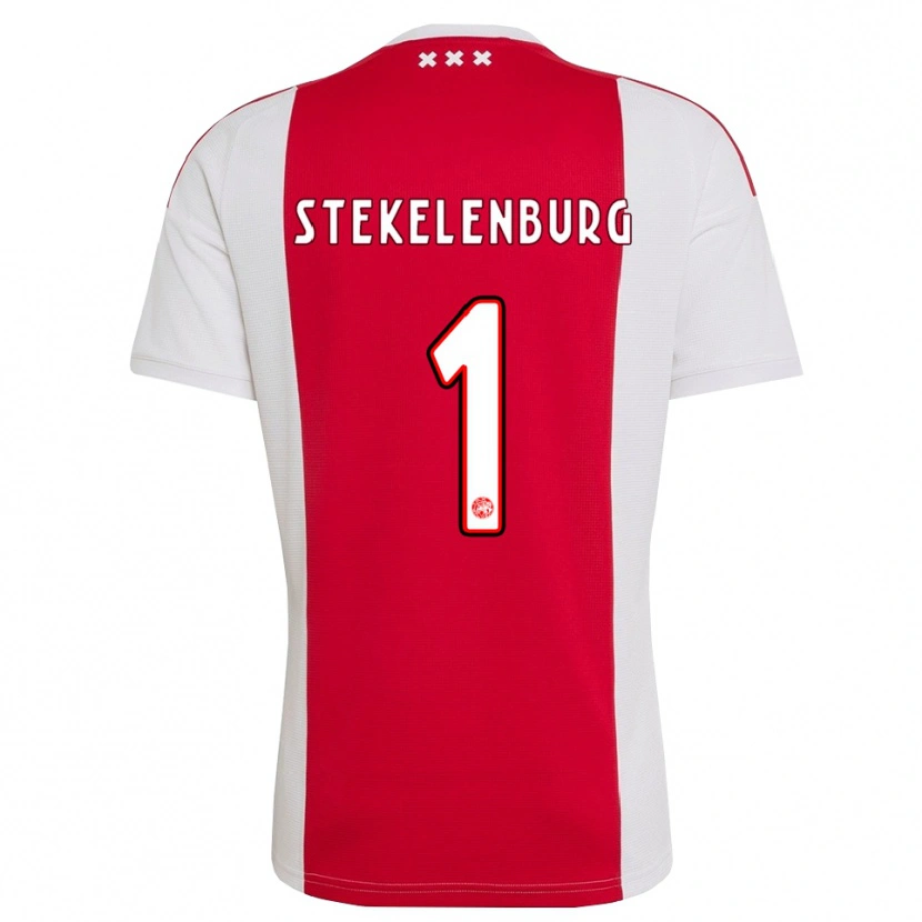 Danxen Femme Maillot Maarten Stekelenburg #1 Rouge Blanc Jaune Tenues Domicile 2026/27 T-Shirt