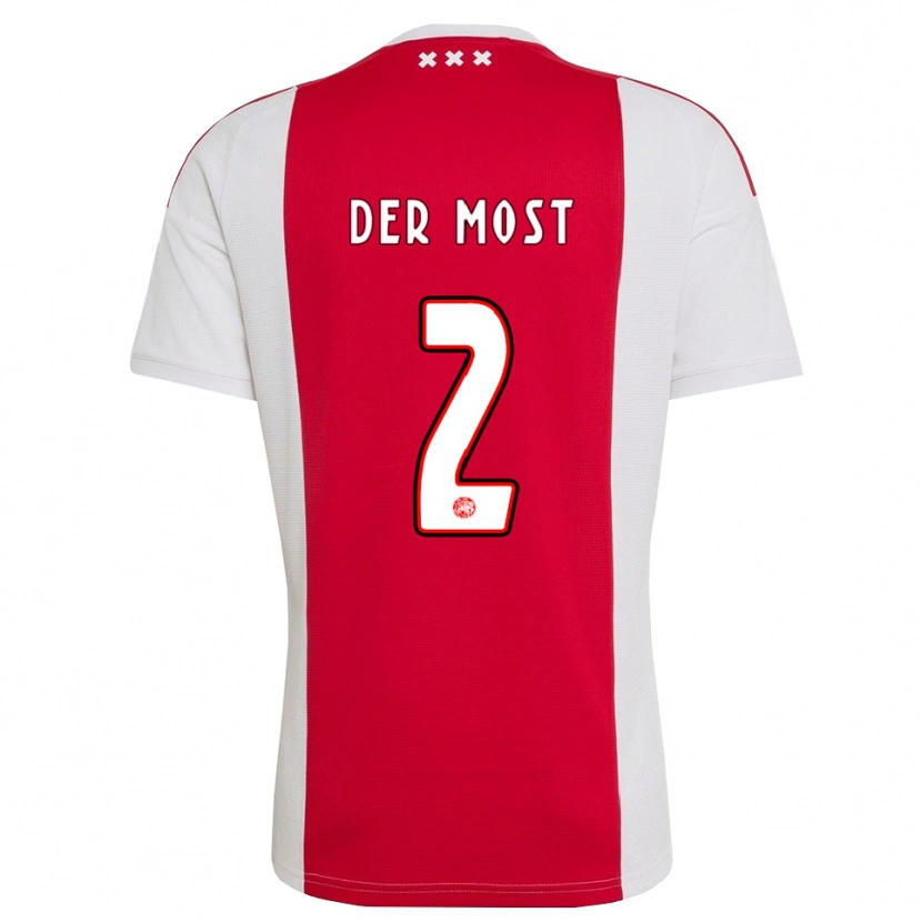 Danxen Femme Maillot Liza Van Der Most #2 Rouge Blanc Jaune Tenues Domicile 2026/27 T-Shirt