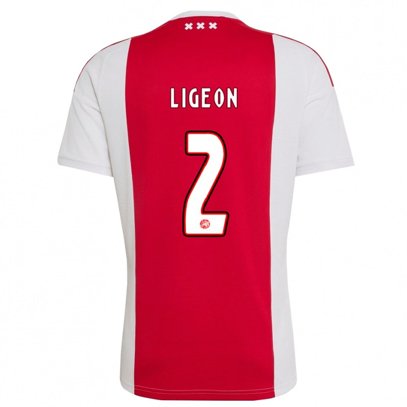 Danxen Femme Maillot Ruben Ligeon #2 Rouge Blanc Jaune Tenues Domicile 2026/27 T-Shirt
