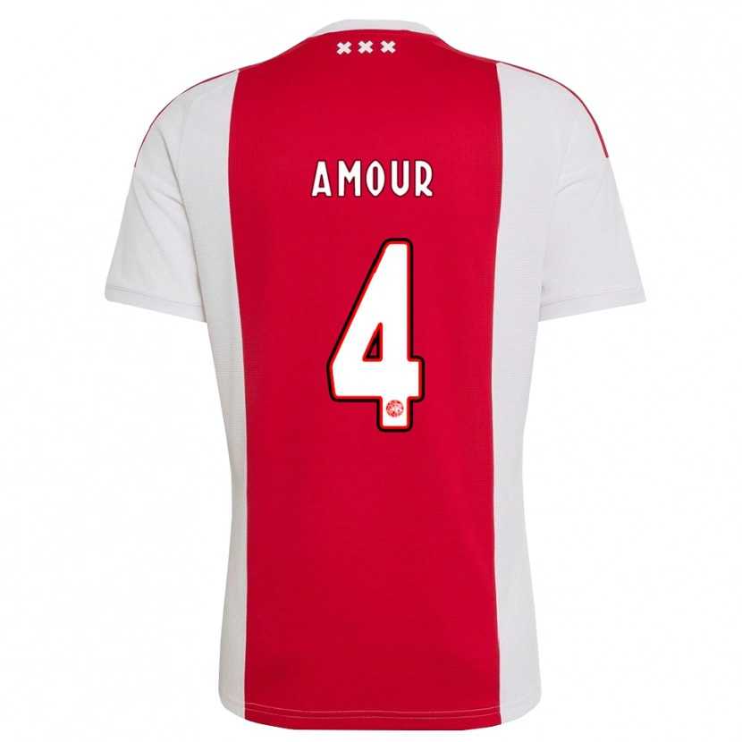 Danxen Femme Maillot Jahyendrow Amour #4 Rouge Blanc Jaune Tenues Domicile 2026/27 T-Shirt