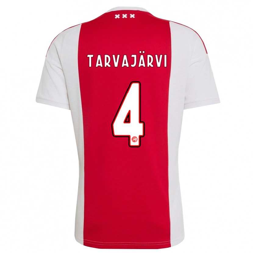 Danxen Femme Maillot Niilo Tarvajärvi #4 Rouge Blanc Jaune Tenues Domicile 2026/27 T-Shirt