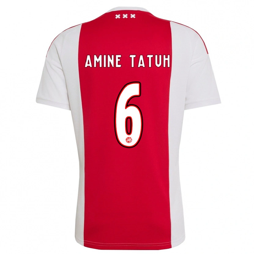 Danxen Femme Maillot Mohammed Tatuh #6 Rouge Blanc Jaune Tenues Domicile 2026/27 T-Shirt