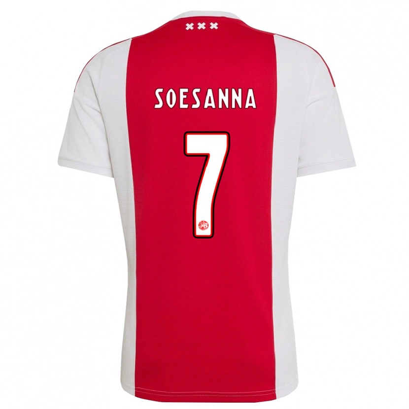 Danxen Femme Maillot Jaden Soesanna #7 Rouge Blanc Jaune Tenues Domicile 2026/27 T-Shirt