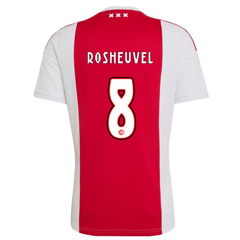 Danxen Femme Maillot Darren Rosheuvel #8 Rouge Blanc Jaune Tenues Domicile 2026/27 T-Shirt