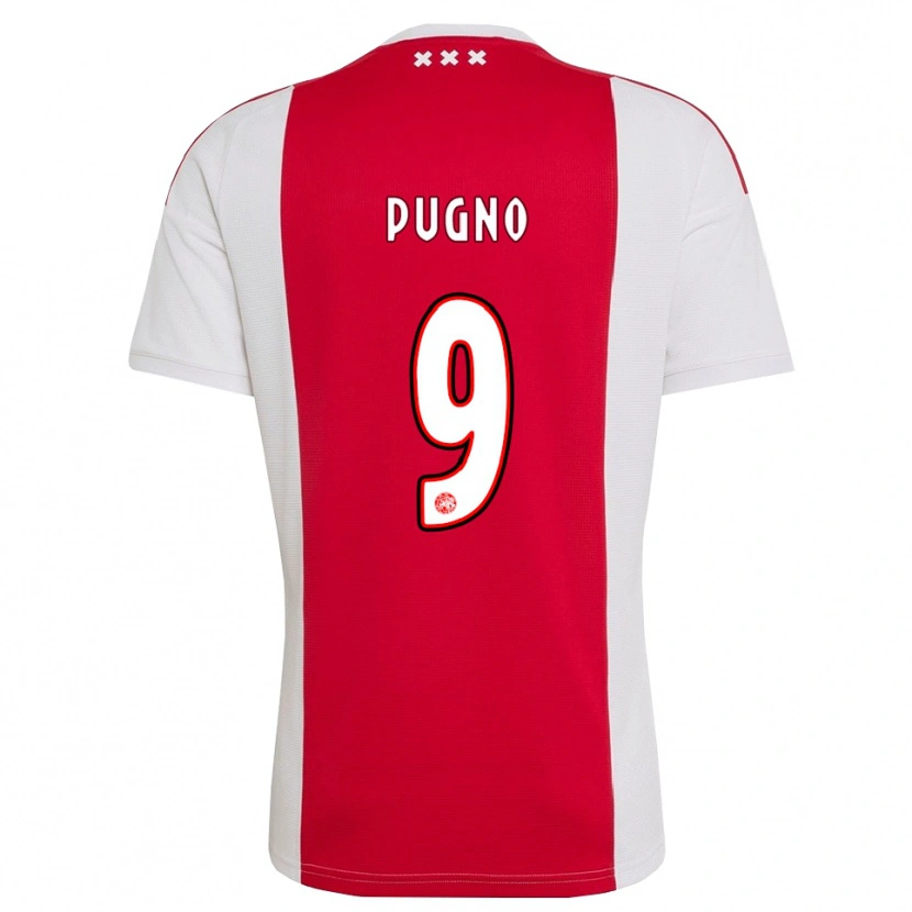 Danxen Femme Maillot Diego Pugno #9 Rouge Blanc Jaune Tenues Domicile 2026/27 T-Shirt