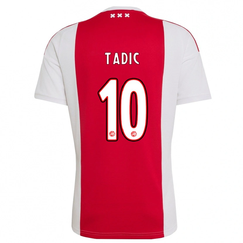 Danxen Femme Maillot Dusan Tadic #10 Rouge Blanc Jaune Tenues Domicile 2026/27 T-Shirt