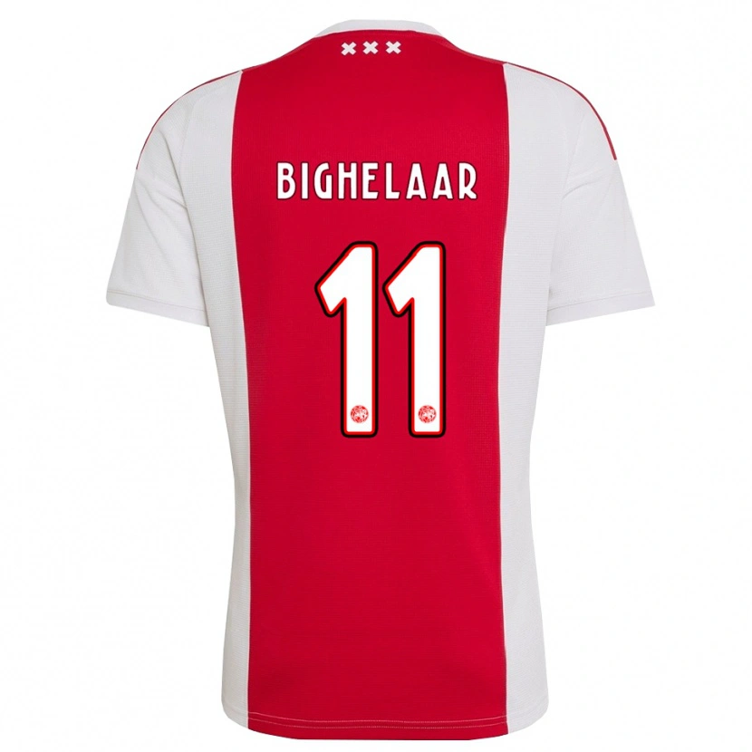 Danxen Femme Maillot Marjolijn Van Den Bighelaar #11 Rouge Blanc Jaune Tenues Domicile 2026/27 T-Shirt