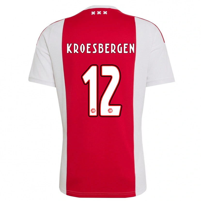 Danxen Femme Maillot Branko Kroesbergen #12 Rouge Blanc Jaune Tenues Domicile 2026/27 T-Shirt