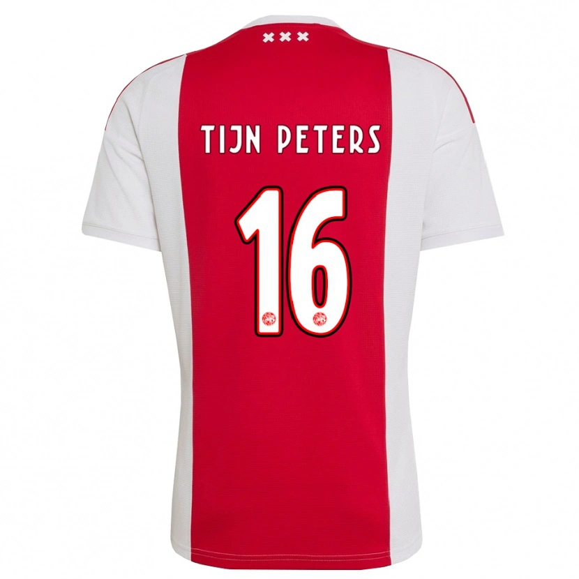 Danxen Femme Maillot Tijn Peters #16 Rouge Blanc Jaune Tenues Domicile 2026/27 T-Shirt